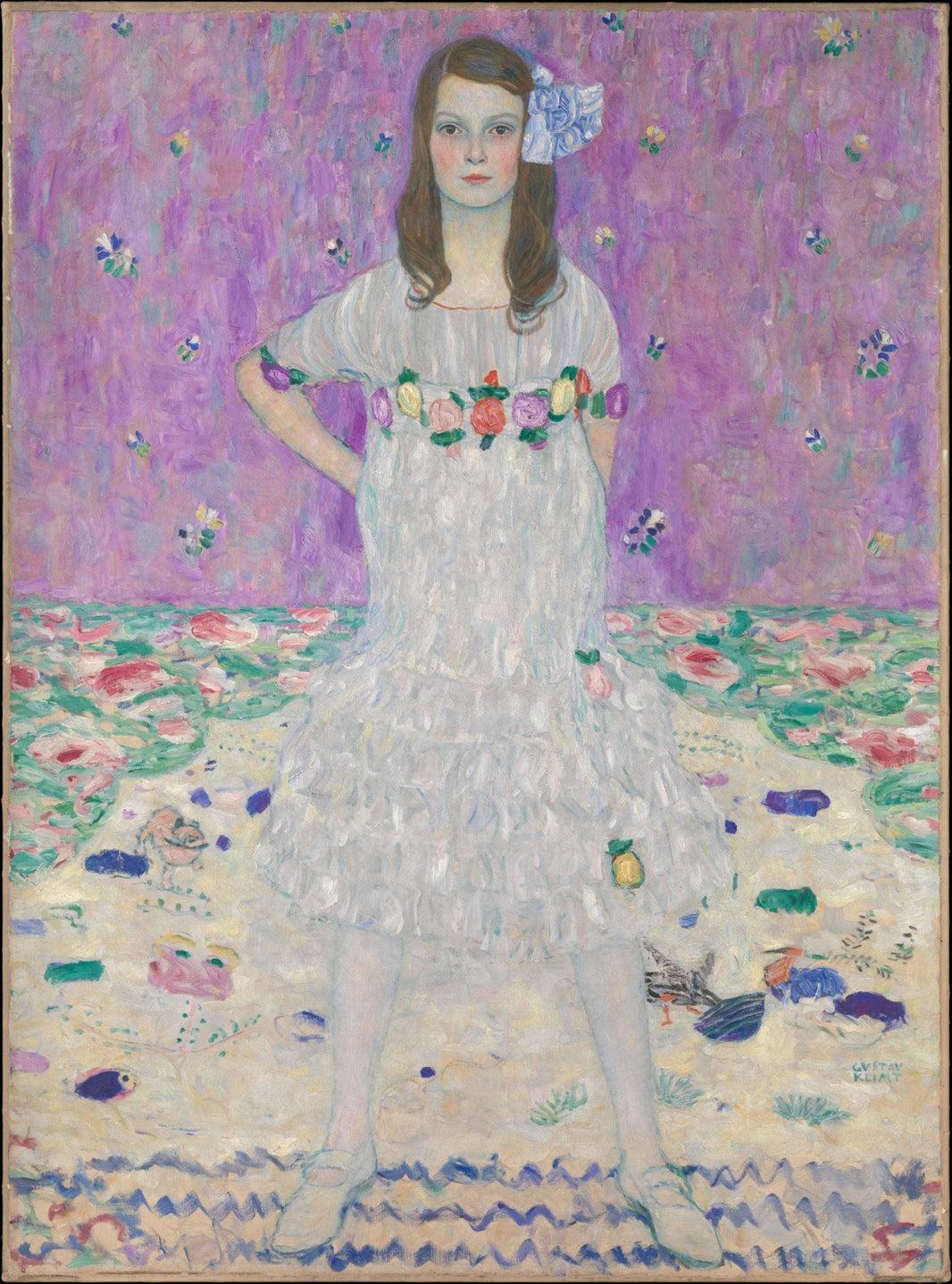 Mada Primavesi by Gustav Klimt — hand-painted portrait oil painting reproduction on canvas
