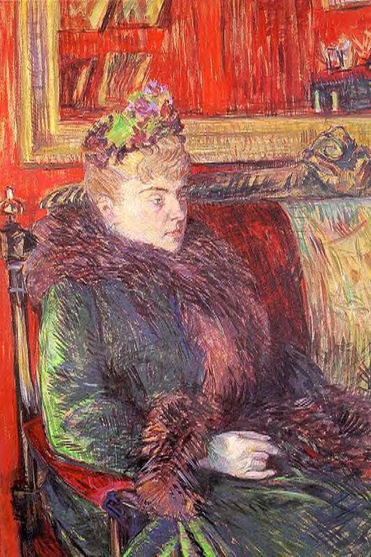Portrait of Madame de Gortzikolff by Henri de Toulouse-Lautrec — hand-painted portrait oil painting reproduction on canvas