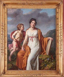 Portrait of Madame de Reiset D'Arques as Sappho by Marie-Guillemine Benoist — hand-painted portrait oil painting reproduction on canvas