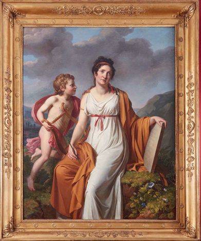 Portrait of Madame de Reiset D'Arques as Sappho - Marie-Guillemine Benoist