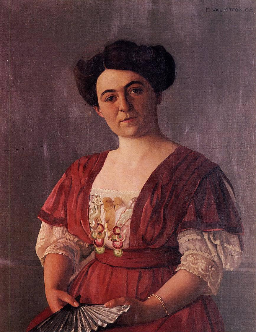 Portrait of Madame Haasen by Felix Vallotton — hand-painted portrait oil painting reproduction on canvas
