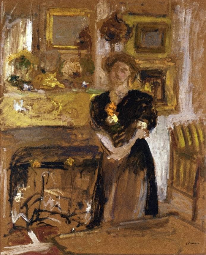 Portrait of Madame Marie des Jardins Fontaine by Edouard Vuillard — hand-painted portrait oil painting reproduction on canvas