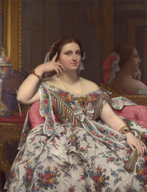 Portrait of Madame Moitessier Sitting - Jean Auguste Dominique Ingres