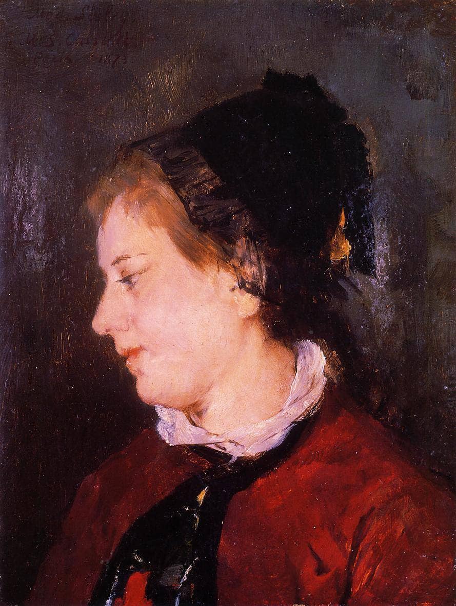 Portrait of Madame Sisley by Mary Cassatt — hand-painted portrait oil painting reproduction on canvas