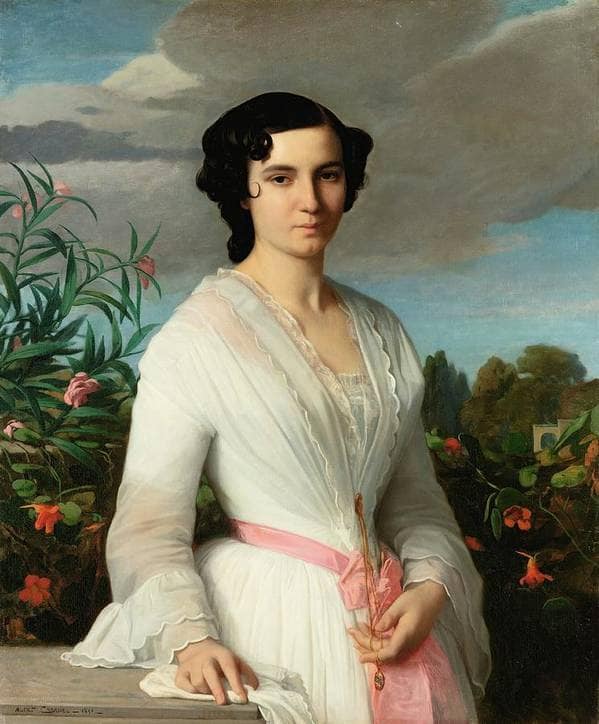 Portrait of Mademoiselle Louise Mares by Alexandre Cabanel — hand-painted portrait oil painting reproduction on canvas