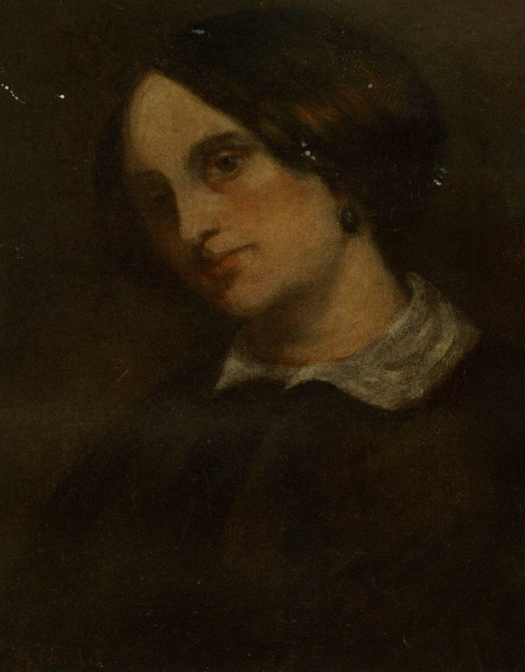 Portrait of Madthilde Couq by Gustave Courbet — hand-painted portrait oil painting reproduction on canvas
