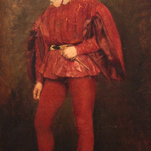 Portrait of man wearing red suit