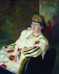 Portrait of Mara Konstantinovna Oliv by Ilya Repin — hand-painted portrait oil painting reproduction on canvas