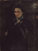 Portrait of Mara Oliv by Valentin Serov — hand-painted portrait oil painting reproduction on canvas