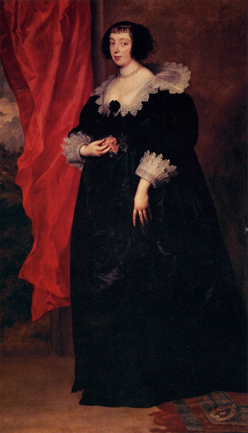 Portrait of Marguerite of Lorraine, Duchess of Orleans by Anthony van Dyck — hand-painted portrait oil painting reproduction on canvas
