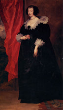 Portrait of Marguerite of Lorraine, Duchess of Orleans by Anthony van Dyck — male oil painting wall art, Baroque