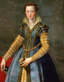 Portrait of Maria De' Medici (or Eleonora Di Garzia Di Toledo) by Alessandro Allori — female oil painting wall art, Mannerism Late Renaissance