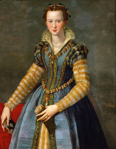 Portrait of Maria De' Medici (or Eleonora Di Garzia Di Toledo) by Alessandro Allori — oil painting reproduction