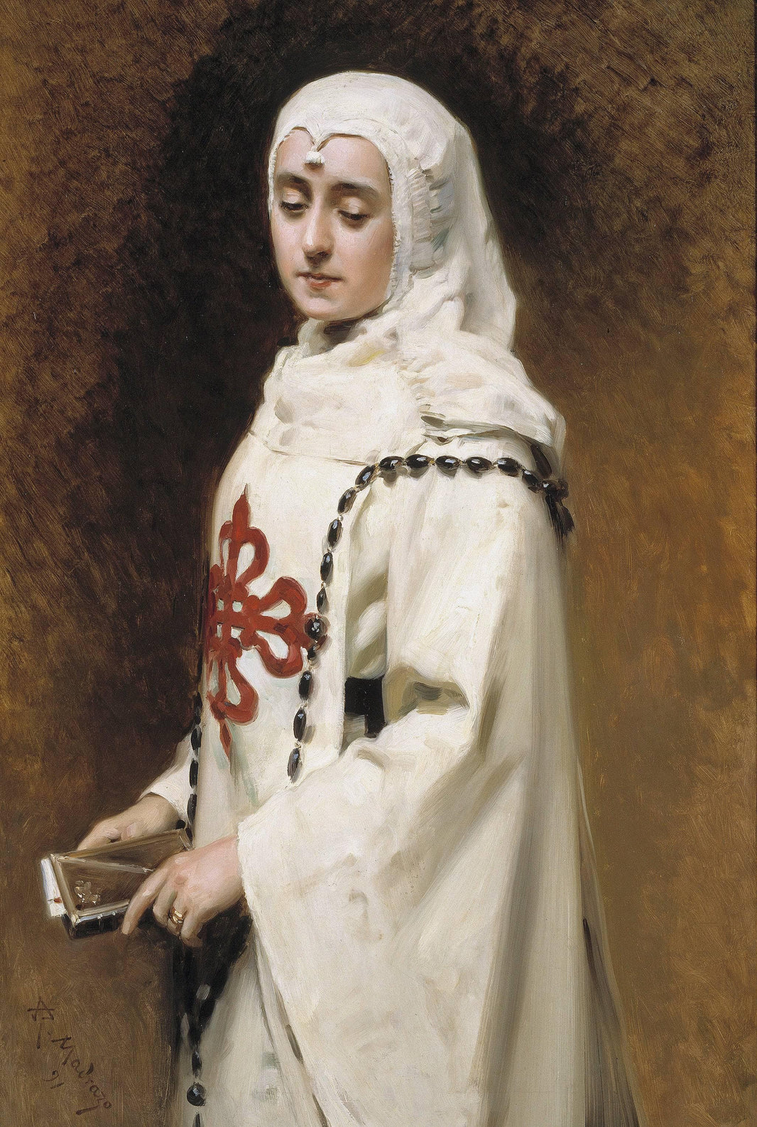 Portrait Of Maria Guerrero as Doña Inés by Raimundo de Madrazo — hand-painted portrait oil painting reproduction on canvas