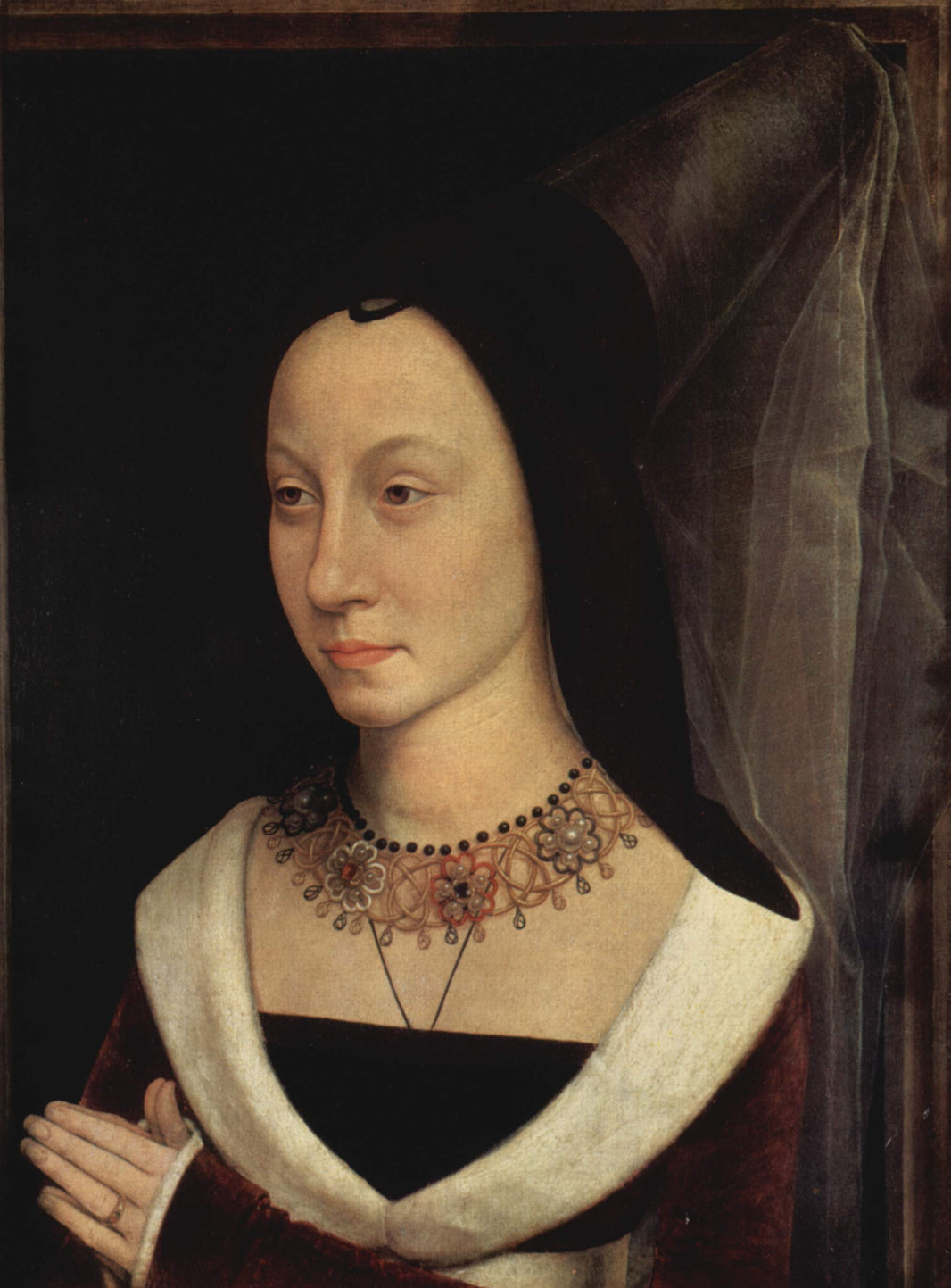 Portrait of Maria Maddalena Portinari by Hans Memling — hand-painted portrait oil painting reproduction on canvas