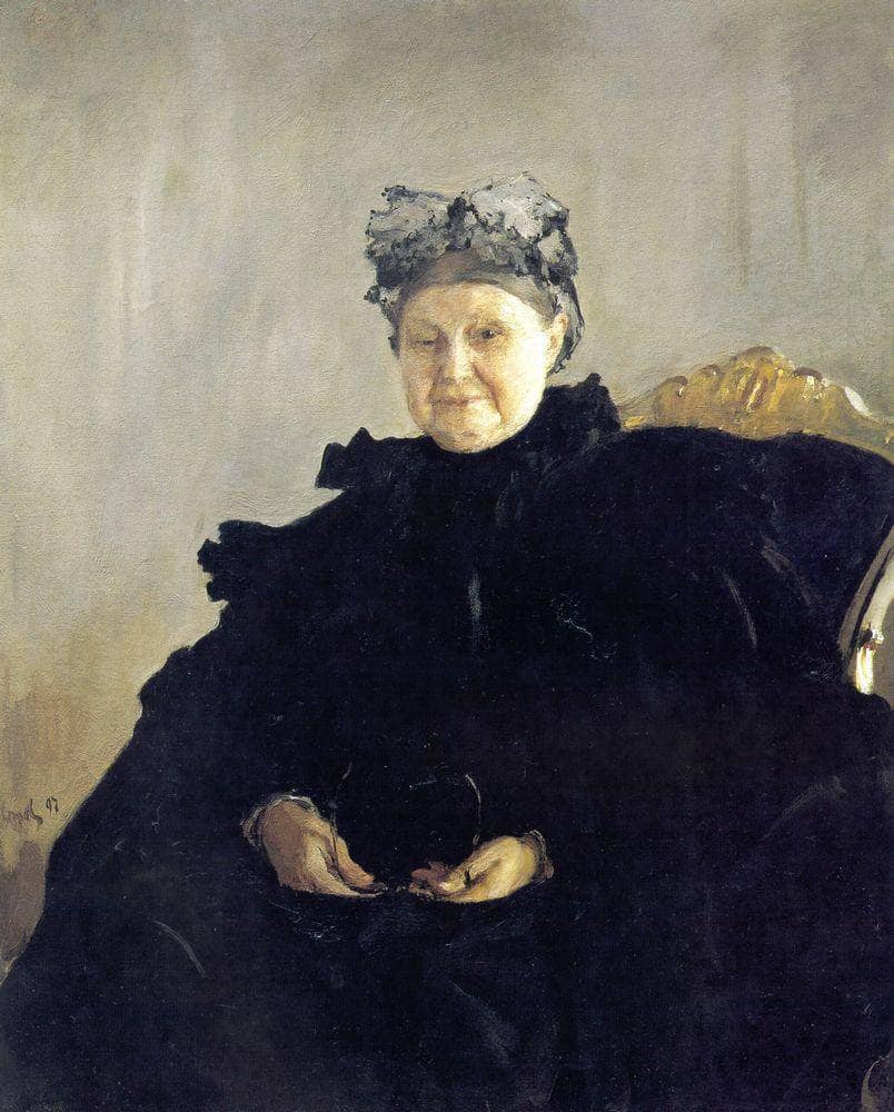 Portrait of Maria Morozova by Valentin Serov — hand-painted portrait oil painting reproduction on canvas