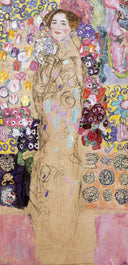 Portrait of Maria Munk (unfinished) by Gustav Klimt, male oil painting wall art, Japonism