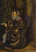Portrait of Maria Pavlovna Druzhinina by Pavel Fedotov — male oil painting wall art, Realism