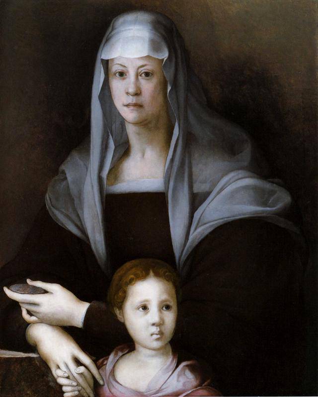 Portrait of Maria Salviati with Giulia de Medici - Jacopo Pontormo