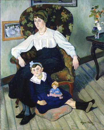 Portrait of Marie Coca and her Daughter by Suzanne Valadon — hand-painted portrait oil painting reproduction on canvas