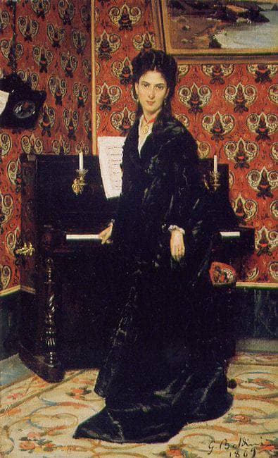 Portrait of Mary Donegani by Giovanni Boldini — hand-painted portrait oil painting reproduction on canvas