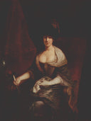 Portrait of Mary Susanne Dinglinger, born Gutermann by Antoine Pesne — hand-painted portrait oil painting reproduction on canvas
