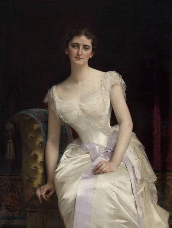 Portrait of Mary Victoria Leiter, the later Lady Curzon of Kedleston, Vicereine of India by Alexandre Cabanel — hand-painted portrait oil painting reproduction on canvas