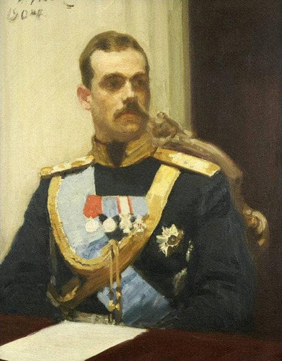 Portrait of member of State Council Grand Prince Mikhail Aleksandrovich Romanov. Study. in entryway