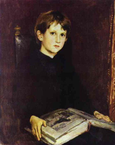 Portrait of Michael Vasnetsov, the Artist`s Son in apartment