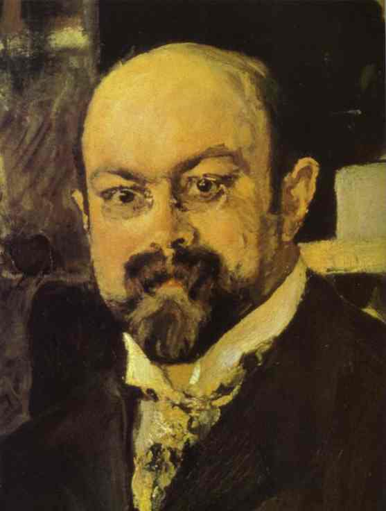 Portrait of Mikhail Abramovich Morozov (detail) by Valentin Serov — hand-painted portrait oil painting reproduction on canvas