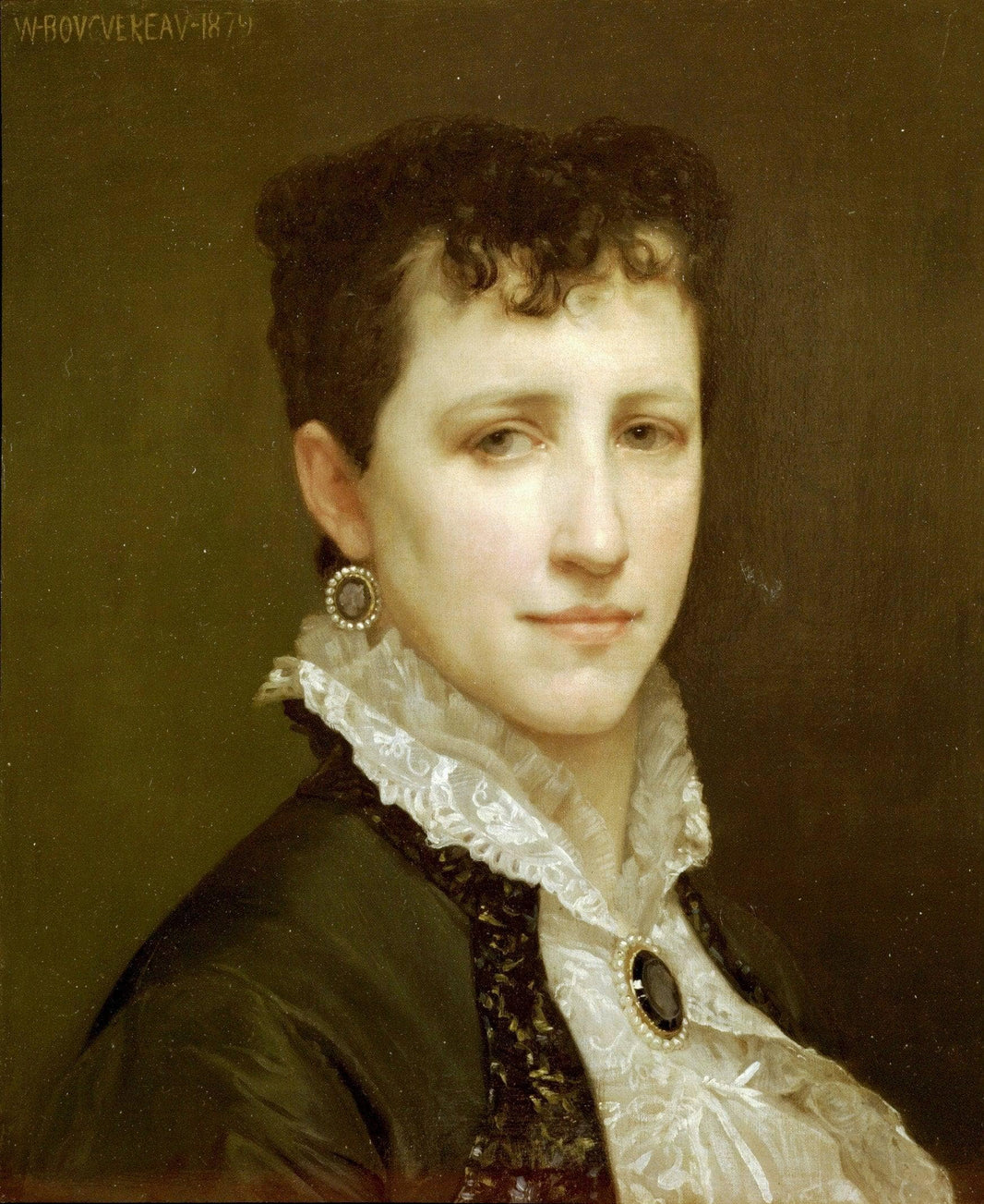 Portrait of Miss Elizabeth Gardner by William-Adolphe Bouguereau — hand-painted portrait oil painting reproduction on canvas