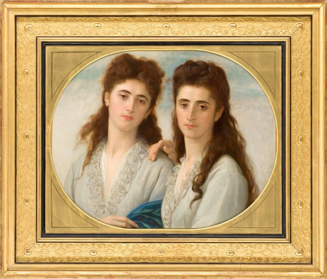 Portrait of Misses Sophie and Berthe Cabanel by Alexandre Cabanel — hand-painted portrait oil painting reproduction on canvas