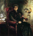 Portrait of Mme. E.H. Bensel by William Merritt Chase — hand-painted portrait oil painting reproduction on canvas