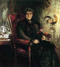 Portrait of Mme. E.H. Bensel by William Merritt Chase — hand-painted portrait oil painting reproduction on canvas