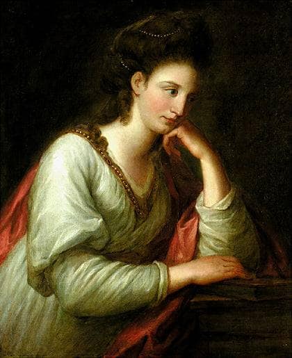Portrait of Mme Latouce by Angelica Kauffman — hand-painted portrait oil painting reproduction on canvas