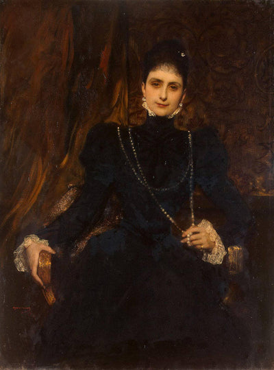 Portrait of Mme M. S. Derviz in home office