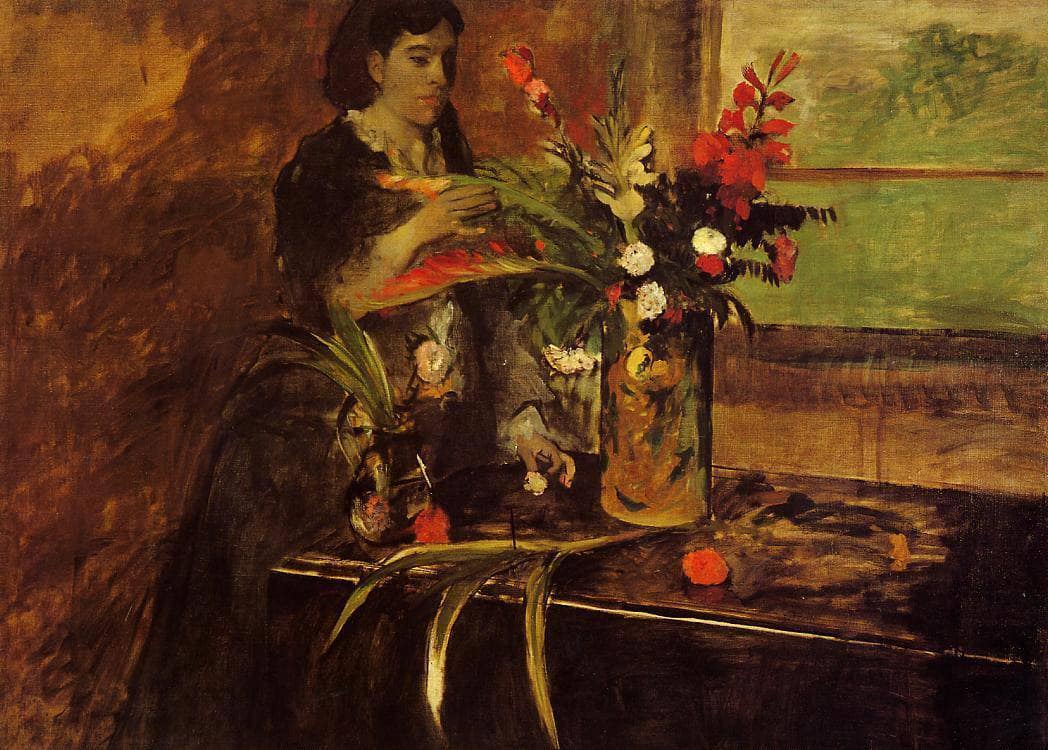 Portrait of Mme. Rene De Gas, born Estelle Musson by Edgar Degas — hand-painted photography oil painting reproduction on canvas