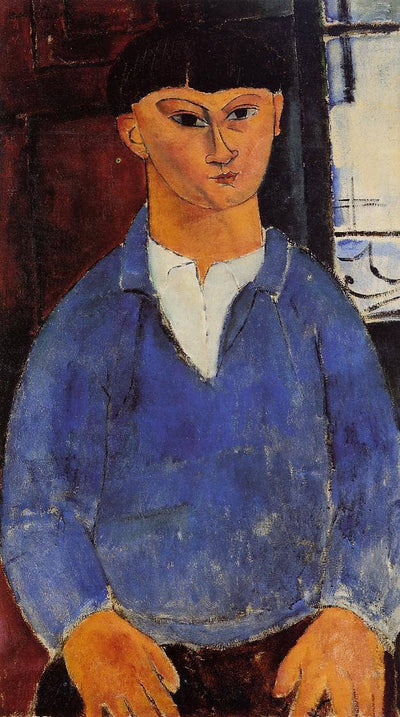 Portrait of Moise Kisling in hallway