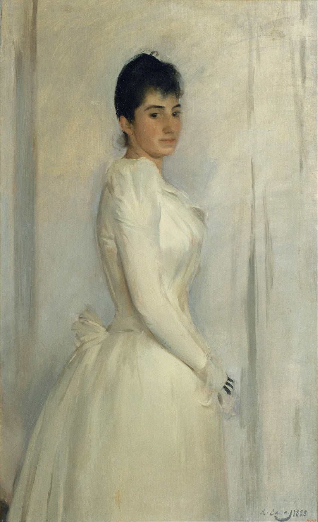 Portrait of Montserrat Carbó by Ramon Casas — hand-painted portrait oil painting reproduction on canvas