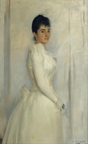 Portrait of Montserrat Carbó by Ramon Casas — hand-painted portrait oil painting reproduction on canvas