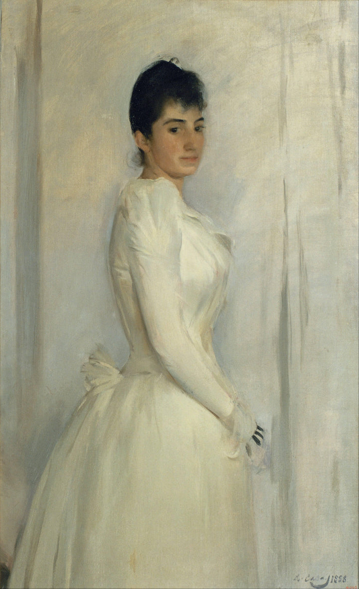Portrait of Montserrat Carbó by Ramon Casas — hand-painted portrait oil painting reproduction on canvas