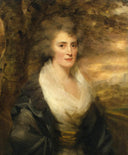 Portrait of Mrs. E. Bethune by Henry Raeburn — male oil painting wall art, Romanticism