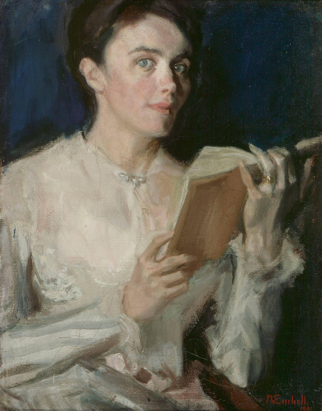 Portrait of Mrs E. Gadolin-Lagervall by Magnus Enckell — hand-painted portrait oil painting reproduction on canvas