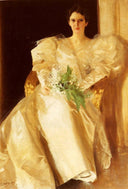 Portrait Of Mrs Eben Richards by Anders Zorn — male oil painting wall art, Art Nouveau Modern