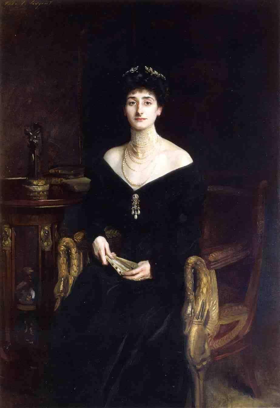 Portrait of Mrs. Ernest G. Raphael, nee Florence Cecilia Sassoon by John Singer Sargent — hand-painted portrait oil painting reproduction on canvas