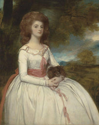 Portrait of Mrs Mary Moody (c. 1767-1820), wife of Samuel Moody, three-quarter-length, in a landscape