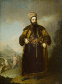Portrait of Murtaza Kuli Khan, brother of Aga Mahommed, the Persian Shah by Vladimir Borovikovsky — male oil painting wall art, Rococo