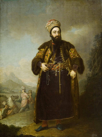 Portrait of Murtaza Kuli Khan, brother of Aga Mahommed, the Persian Shah in bedroom