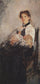 Portrait of Nadezhda Derviz with Her Child in modern living room
