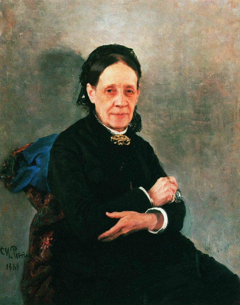 Portrait of Nadezhda Stasova by Ilya Repin — hand-painted portrait oil painting reproduction on canvas